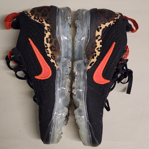 Women Nike Air Vapormax 2021 Flyknit Black Leopard Sneakers DH4090 001 Size 6 - Picture 10 of 15